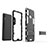 Silikon Hülle Handyhülle und Kunststoff Schutzhülle Hartschalen Tasche mit Ständer T01 für Samsung Galaxy M01s