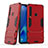 Silikon Hülle Handyhülle und Kunststoff Schutzhülle Hartschalen Tasche mit Ständer T03 für Samsung Galaxy A9 Star Pro