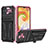 Silikon Hülle Handyhülle und Kunststoff Schutzhülle Hartschalen Tasche mit Ständer YF1 für Samsung Galaxy A04 4G Rosa