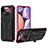 Silikon Hülle Handyhülle und Kunststoff Schutzhülle Hartschalen Tasche mit Ständer YF1 für Samsung Galaxy A10s Rosa