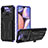 Silikon Hülle Handyhülle und Kunststoff Schutzhülle Hartschalen Tasche mit Ständer YF1 für Samsung Galaxy A10s Violett