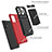 Silikon Hülle Handyhülle und Kunststoff Schutzhülle Hartschalen Tasche mit Ständer YF1 für Samsung Galaxy A32 4G