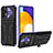Silikon Hülle Handyhülle und Kunststoff Schutzhülle Hartschalen Tasche mit Ständer YF1 für Samsung Galaxy A52 5G