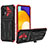 Silikon Hülle Handyhülle und Kunststoff Schutzhülle Hartschalen Tasche mit Ständer YF1 für Samsung Galaxy A52 5G Rot