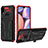 Silikon Hülle Handyhülle und Kunststoff Schutzhülle Hartschalen Tasche mit Ständer YF1 für Samsung Galaxy M01s Rot