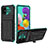 Silikon Hülle Handyhülle und Kunststoff Schutzhülle Hartschalen Tasche mit Ständer YF1 für Samsung Galaxy M40S