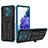 Silikon Hülle Handyhülle und Kunststoff Schutzhülle Hartschalen Tasche mit Ständer YF1 für Samsung Galaxy S20 FE 4G Blau