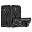 Silikon Hülle Handyhülle und Kunststoff Schutzhülle Hartschalen Tasche mit Ständer YF2 für Samsung Galaxy A32 4G