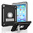 Silikon Hülle Handyhülle und Kunststoff Schutzhülle Hartschalen Tasche mit Ständer YJ2 für Apple iPad Pro 10.5 Schwarz