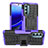 Silikon Hülle Handyhülle und Kunststoff Schutzhülle Hartschalen Tasche mit Ständer Z01 für Motorola Moto G Stylus (2022) 4G Violett