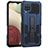 Silikon Hülle Handyhülle und Kunststoff Schutzhülle Hartschalen Tasche mit Ständer ZJ1 für Samsung Galaxy A12 Nacho