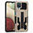 Silikon Hülle Handyhülle und Kunststoff Schutzhülle Hartschalen Tasche mit Ständer ZJ1 für Samsung Galaxy A12 Nacho