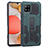 Silikon Hülle Handyhülle und Kunststoff Schutzhülle Hartschalen Tasche mit Ständer ZJ1 für Samsung Galaxy A42 5G