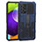 Silikon Hülle Handyhülle und Kunststoff Schutzhülle Hartschalen Tasche mit Ständer ZJ1 für Samsung Galaxy A52s 5G Blau