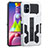 Silikon Hülle Handyhülle und Kunststoff Schutzhülle Hartschalen Tasche mit Ständer ZJ1 für Samsung Galaxy M51 Weiß