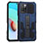 Silikon Hülle Handyhülle und Kunststoff Schutzhülle Hartschalen Tasche mit Ständer ZJ1 für Xiaomi Redmi 10 (2022) Blau