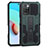 Silikon Hülle Handyhülle und Kunststoff Schutzhülle Hartschalen Tasche mit Ständer ZJ1 für Xiaomi Redmi Note 11 4G (2021)