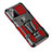 Silikon Hülle Handyhülle und Kunststoff Schutzhülle Hartschalen Tasche mit Ständer ZJ2 für Xiaomi Mi 11X 5G Rot
