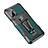 Silikon Hülle Handyhülle und Kunststoff Schutzhülle Hartschalen Tasche mit Ständer ZJ2 für Xiaomi Poco M5S Grün