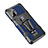 Silikon Hülle Handyhülle und Kunststoff Schutzhülle Hartschalen Tasche mit Ständer ZJ2 für Xiaomi Redmi Note 10 4G Blau