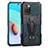 Silikon Hülle Handyhülle und Kunststoff Schutzhülle Hartschalen Tasche mit Ständer ZJ2 für Xiaomi Redmi Note 11 4G (2021)