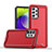 Silikon Hülle Handyhülle und Kunststoff Schutzhülle Hartschalen Tasche QW1 für Samsung Galaxy A72 4G Rot
