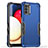 Silikon Hülle Handyhülle und Kunststoff Schutzhülle Hartschalen Tasche QW1 für Samsung Galaxy F02S SM-E025F Blau