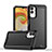 Silikon Hülle Handyhülle und Kunststoff Schutzhülle Hartschalen Tasche QW1 für Samsung Galaxy M04 Schwarz