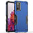 Silikon Hülle Handyhülle und Kunststoff Schutzhülle Hartschalen Tasche QW1 für Samsung Galaxy S20 Lite 5G Blau