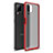 Silikon Hülle Handyhülle und Kunststoff Schutzhülle Hartschalen Tasche U01 für Samsung Galaxy A12 Nacho Rot