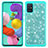 Silikon Hülle Handyhülle und Kunststoff Schutzhülle Hartschalen Tasche Vorder und Rückseite 360 Grad Ganzkörper Bling-Bling JX1 für Samsung Galaxy A51 5G