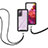 Silikon Hülle Handyhülle und Kunststoff Schutzhülle Hartschalen Tasche Vorder und Rückseite 360 Grad Ganzkörper mit Schlüsselband Lanyard für Samsung Galaxy S20 FE (2022) 5G Schwarz