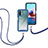 Silikon Hülle Handyhülle und Kunststoff Schutzhülle Hartschalen Tasche Vorder und Rückseite 360 Grad Ganzkörper mit Schlüsselband Lanyard für Xiaomi Redmi Note 10 4G
