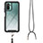 Silikon Hülle Handyhülle und Kunststoff Schutzhülle Hartschalen Tasche Vorder und Rückseite 360 Grad Ganzkörper mit Schlüsselband Lanyard für Xiaomi Redmi Note 10 4G