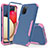 Silikon Hülle Handyhülle und Kunststoff Schutzhülle Hartschalen Tasche Vorder und Rückseite 360 Grad Ganzkörper MQ1 für Samsung Galaxy A02s Pink