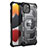 Silikon Hülle Handyhülle und Kunststoff Schutzhülle Hartschalen Tasche Vorder und Rückseite 360 Grad Ganzkörper U02 für Apple iPhone 13 Mini Schwarz