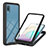 Silikon Hülle Handyhülle und Kunststoff Schutzhülle Hartschalen Tasche Vorder und Rückseite 360 Grad Ganzkörper U02 für Samsung Galaxy A02