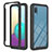 Silikon Hülle Handyhülle und Kunststoff Schutzhülle Hartschalen Tasche Vorder und Rückseite 360 Grad Ganzkörper U03 für Samsung Galaxy M02