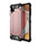 Silikon Hülle Handyhülle und Kunststoff Schutzhülle Hartschalen Tasche WL1 für Samsung Galaxy A12 Nacho Rosegold