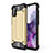 Silikon Hülle Handyhülle und Kunststoff Schutzhülle Hartschalen Tasche WL1 für Samsung Galaxy A41 Gold