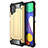 Silikon Hülle Handyhülle und Kunststoff Schutzhülle Hartschalen Tasche WL1 für Samsung Galaxy F62 5G Gold