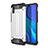 Silikon Hülle Handyhülle und Kunststoff Schutzhülle Hartschalen Tasche WL1 für Xiaomi Redmi 9i Silber