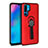 Silikon Hülle Handyhülle und Kunststoff Schutzhülle Tasche mit Fingerring Ständer für Huawei P30 Pro New Edition Rot