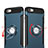 Silikon Hülle Handyhülle und Kunststoff Schutzhülle Tasche mit Fingerring Ständer S01 für Apple iPhone 8