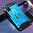 Silikon Hülle Handyhülle und Kunststoff Schutzhülle Tasche mit Magnetisch Fingerring Ständer R01 für Huawei Honor V30 Pro 5G Hellblau