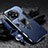 Silikon Hülle Handyhülle und Kunststoff Schutzhülle Tasche mit Magnetisch Fingerring Ständer R01 für OnePlus 11R 5G Blau