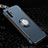 Silikon Hülle Handyhülle und Kunststoff Schutzhülle Tasche mit Magnetisch Fingerring Ständer R01 für Samsung Galaxy Note 10 Plus Blau