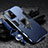 Silikon Hülle Handyhülle und Kunststoff Schutzhülle Tasche mit Magnetisch Fingerring Ständer R01 für Xiaomi Mi 11T 5G Blau