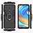 Silikon Hülle Handyhülle und Kunststoff Schutzhülle Tasche mit Magnetisch Fingerring Ständer R01 für Xiaomi Redmi Note 9 Pro Max
