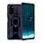 Silikon Hülle Handyhülle und Kunststoff Schutzhülle Tasche mit Magnetisch Fingerring Ständer R02 für Huawei Honor View 30 Pro 5G Blau
